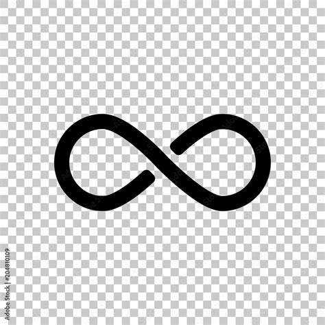 infinity symbol, simple icon. On transparent background. Stock Vector | Adobe Stock