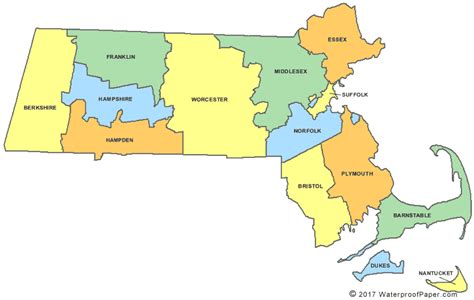 Massachusetts County Map - MA Counties - Map of Massachusetts