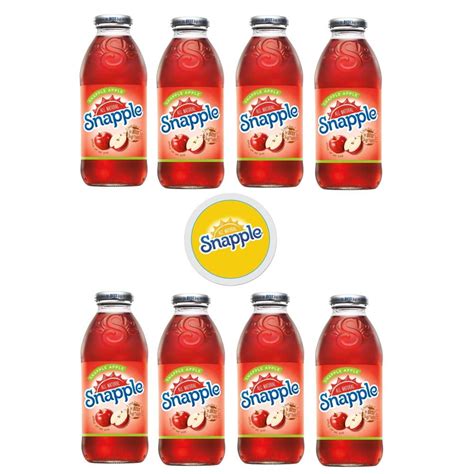 Snapple Iced Tea, 8 Snapple Apple, 16oz Bottle (Pack of 8, Total of 128 Fl Oz) sticker included ...