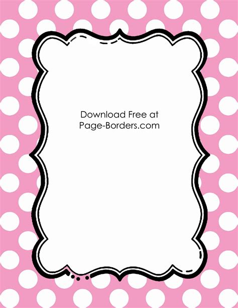 Free Polka Dot Border Templates in 16 Colors | Instant Download