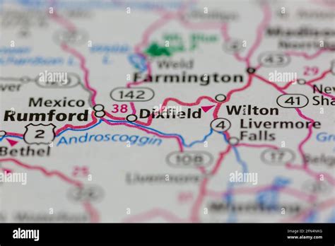 Dixfield map hi-res stock photography and images - Alamy