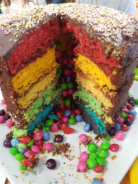 Rainbow Pinata Cake Recipe (Dairy Free) - dairy free kids