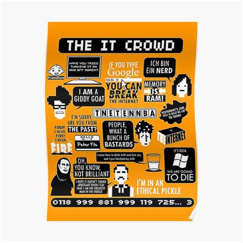 "The IT Crowd Quotes" Poster for Sale by NicolasParisian | Redbubble