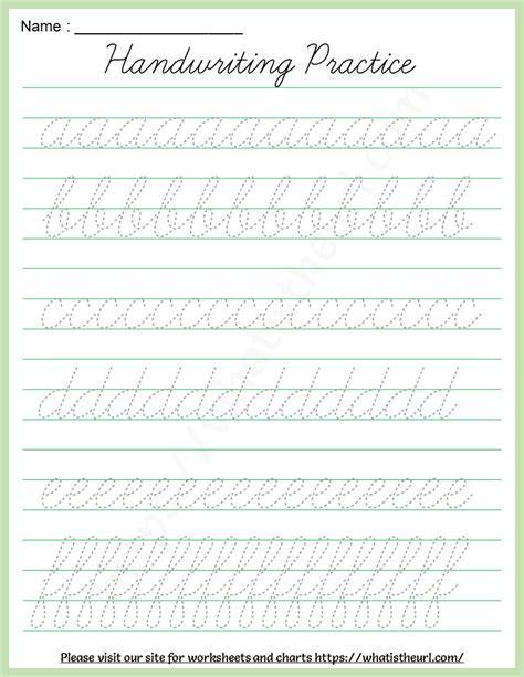 Cursive Handwriting Practice Worksheet | Alphabets a-z - Your Home Teacher