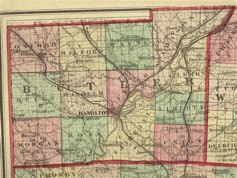 1875 map Butler County Ohio | www.gettothebc.com | Butler County, OH ...