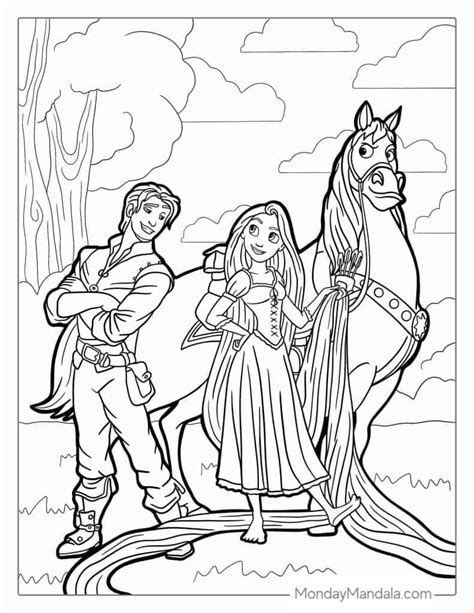 tangled coloring pages for children ready for download