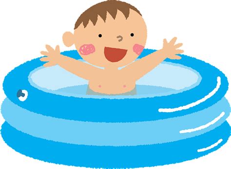 Boy is in an Inflatable Wading Pool clipart. Free download transparent ...