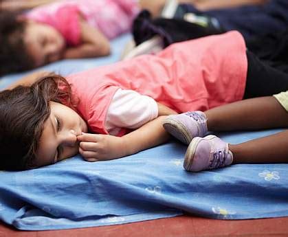 Children napping in preschool