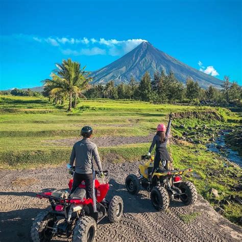 A picture-perfect view of the Mayon Volcano and a closer look through an ATV adventure ride is ...