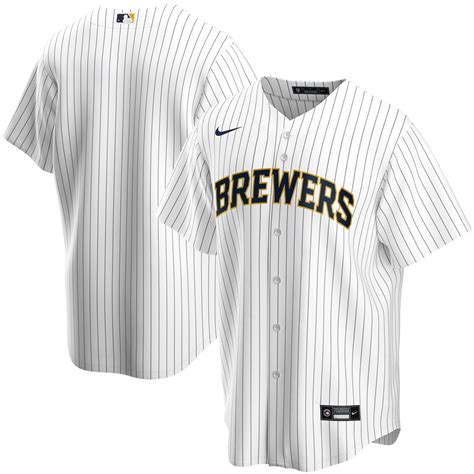 Youth Milwaukee Brewers Nike White Home 2020 Replica Team - Jersey