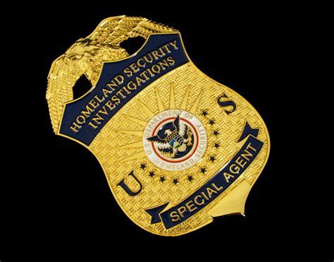 US HSI Homeland Security Investigations Special Agent Badge Solid Copp ...