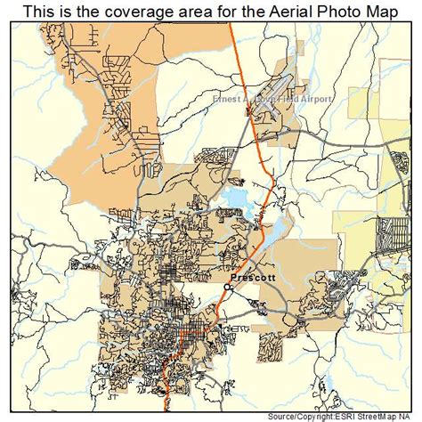 Aerial Photography Map of Prescott, AZ Arizona