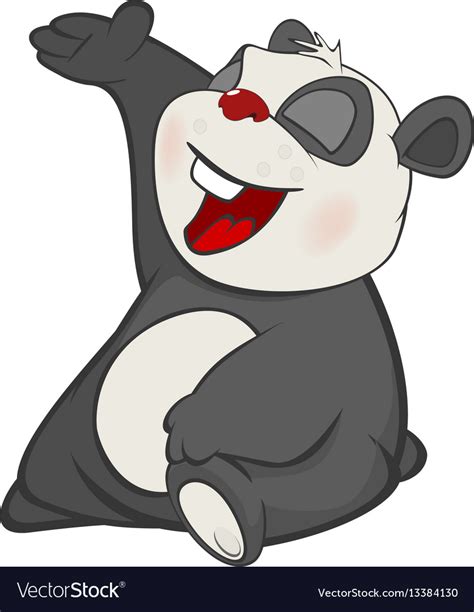 Cute panda cartoon character Royalty Free Vector Image