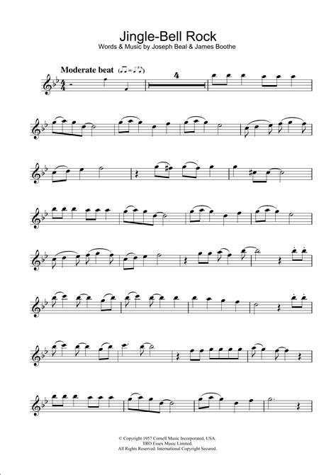 Jingle Bell Rock by Bobby Helms Sheet Music for Flute Solo at Sheet Music Direct