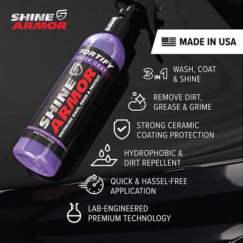 SHINE ARMOR Ceramic Coating Fortify Quick Coat Car Wax Polish Spray Waterless | eBay