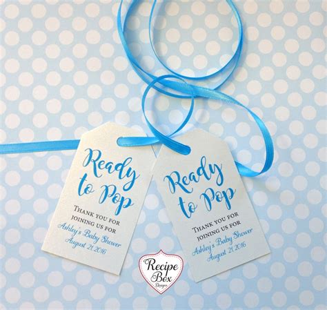 Gift Tags Free Baby Shower - Blue Elephant Baby Shower Favor Tags Elephant Printable ...