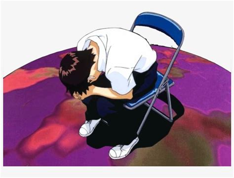 Shinji Transparent Sitting - Neon Genesis Evangelion Sad - 800x600 PNG ...