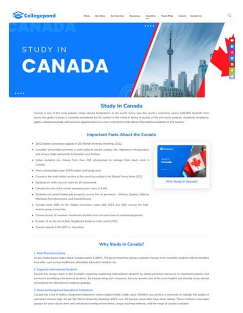 Study in Canada Colleges, Fees, Cost, Scholarships and VISA | PDF