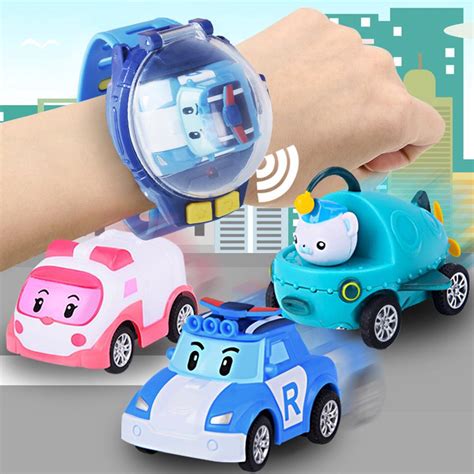 Remote Control Car Toys Wrist Watch Toys USB Mini Cartoon Vehicles Toys Gift for Children ...