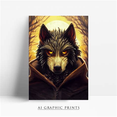 Werewolf Halloween Poster, Werewolf Wall Art Print sold by Imran ...