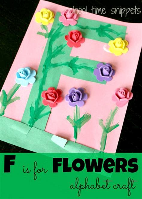 Flowers Letter F Craft | School Time Snippets