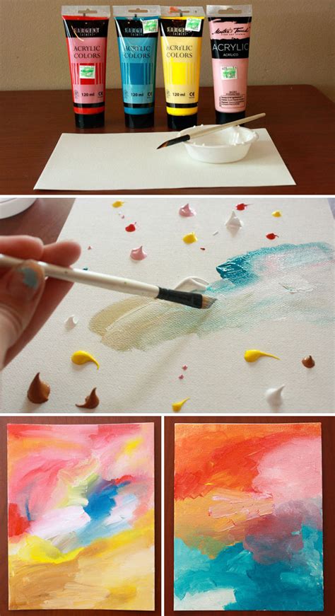 Do It Yourself Projects : DIY abstract painting