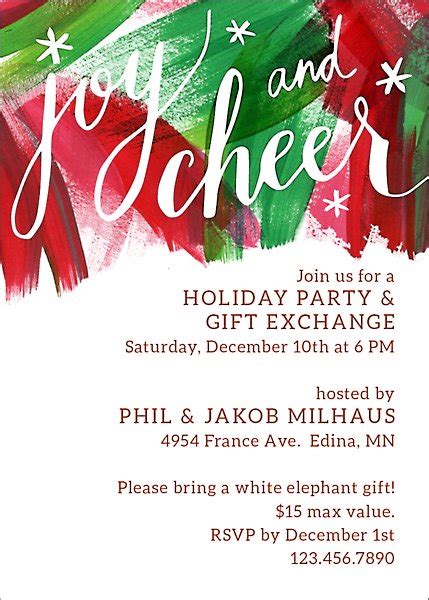 Joy and Cheer Holiday Party Invitation | Paper Source