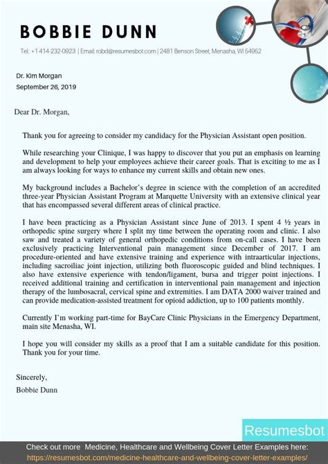 Physician Assistant Cover Letter Samples & Templates 2024 | RB