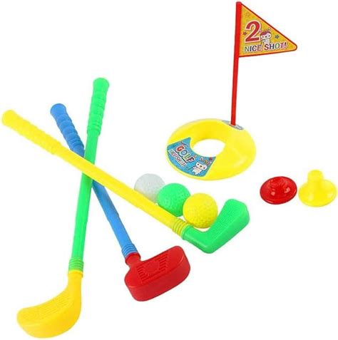 BinaryABC Plastic Golf Clubs Set Toy Golf Kit,Educational Golf Toys Sets,Children's Golf Game ...