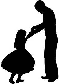 Father and Daughter Dancing Silhouette | Free vector silhouettes