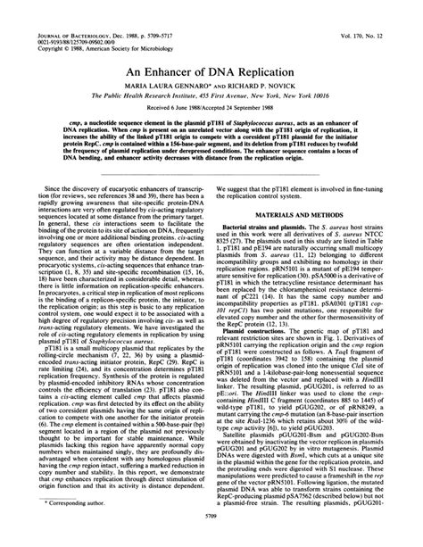 (PDF) An enhancer of DNA replication