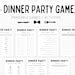 Dinner Party Games Printable Dinner Party Games Dinner Games Dinner Table Games Icebreaker Game ...