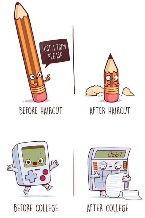 Adorably Funny “Before and After” Illustrations That Are Oddly Relatable | Funny drawings, Funny ...