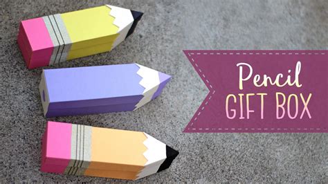 Paper Pencil Gift Box Tutorial - Essyjae