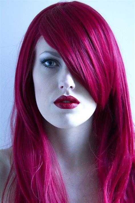 such a beautiful red! | Magenta hair, Magenta red hair, Neon hair color