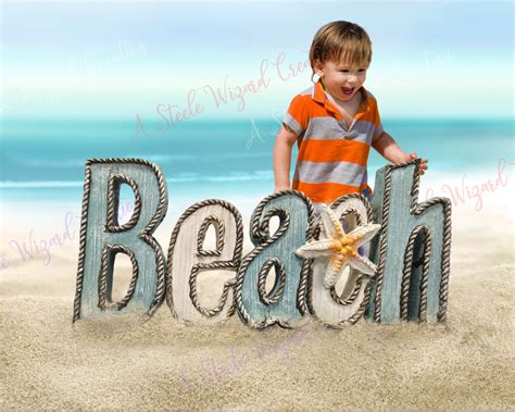 Summer Digital Backdrop Beach Background PNG Overlay Summer | Etsy