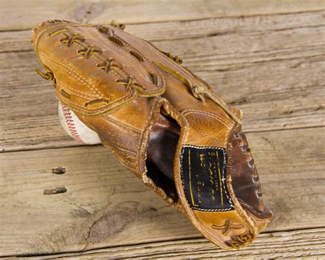 Antique Wilson Leather Baseball Glove / Old Vintage Leather Baseball ...