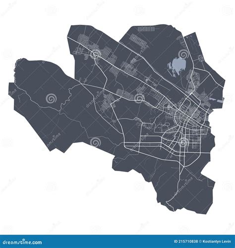 Ashgabat Map. Detailed Map of Ashgabat City Poster with Streets ...