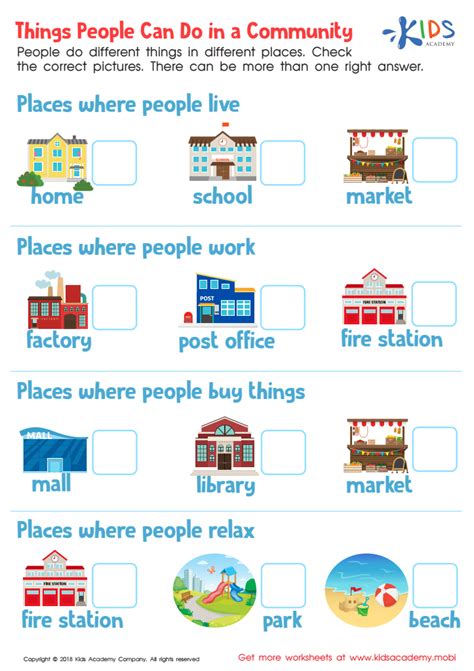 Community Map For Kids Printable