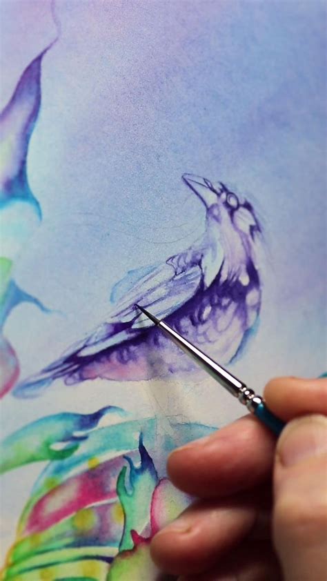 Watercolour Crow Painting Video | Watercolor bird, Watercolor paintings, Watercolor techniques