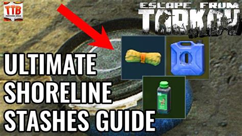 ALL 37 SHORELINE CACHES GUIDE! SECRET STASH MAKE MONEY IN TARKOV - 0.12.4 - Escape from Tarkov ...