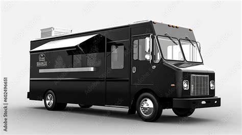 Blank food truck concept - fictional and imaginary food truck mockup ready for your branding ...