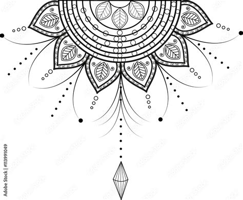 Black and white mandala vector for coloring, mandala in bianco e nero ...