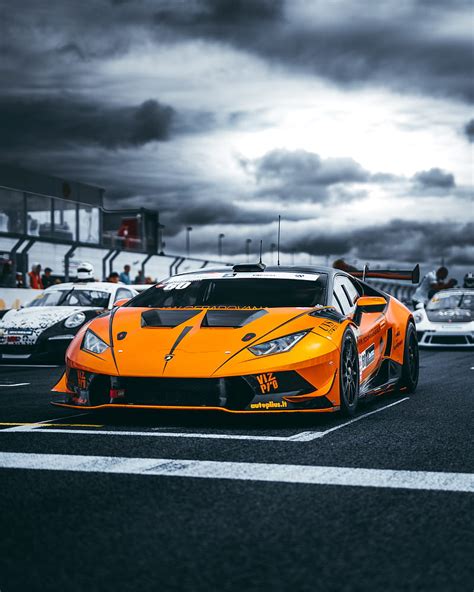 Lamborghini, car, sports car, orange, racing, HD phone wallpaper | Peakpx