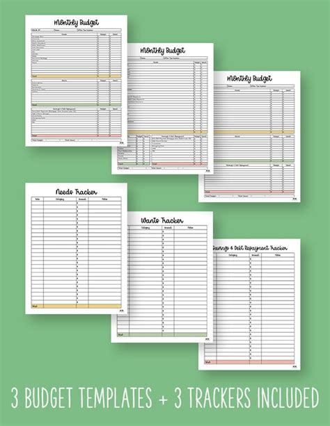 50/30/20 Budget Templates - 15 FREE Printables | Printabulls