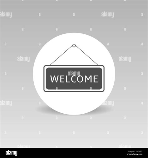 Welcome Hanging sign isolated over white background Stock Vector Image & Art - Alamy