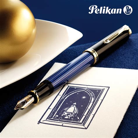 Pelikan M800 Fountain Pen – Blue Stripe – The Nibsmith