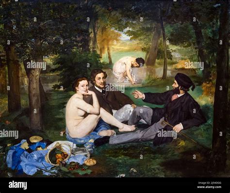 The Luncheon on the Grass, Le Dejeuner sur l'Herbe, Edouard Manet, 1863, Musee D'Orsay, Paris ...