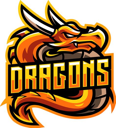 Dragon esport mascot logo By Visink | TheHungryJPEG