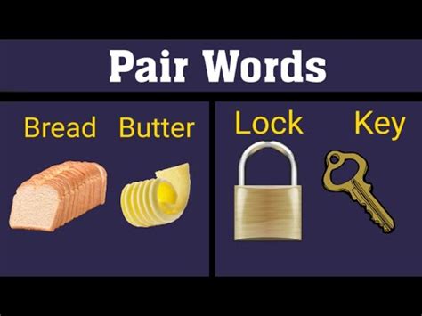 Pair Words | Pair words in English | Words commonly used together | Pair words with worksheet ...